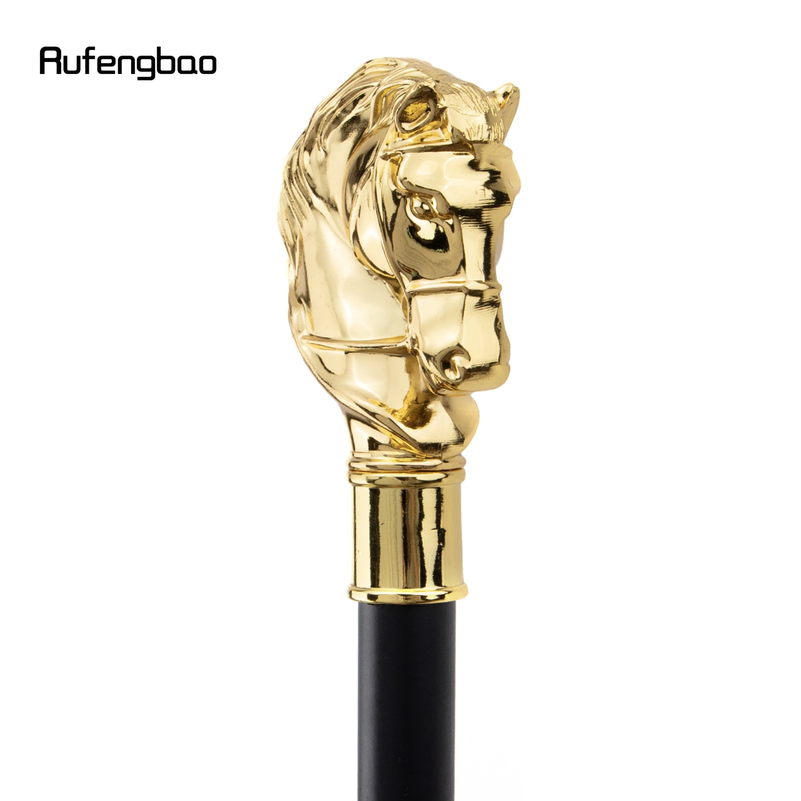 الذهبي الحصان رئيس الحيوان الأزياء عصا الزخرفية تأثيري خمر حزب المشي قصب Crosier أداء المرحلة قصب 93 سنتيمتر