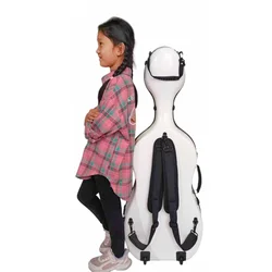 Multicolor 1/2 1/4 Cello Case Children Carbon fiber waterproof and compression wheeled light aircraft checked cello box