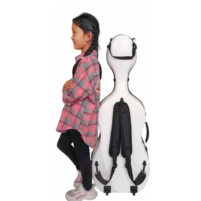 Multicolor 1/2 1/4 Cello Case Children Carbon Fiber Waterproof and Compression Wheeled Light Aircraft Checked Cello Box