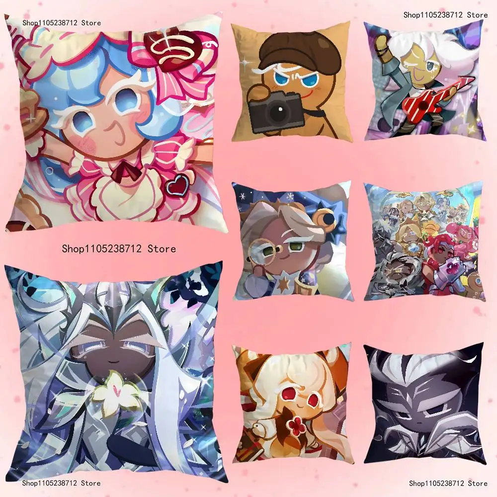 

Funny Game Cute C-Cookies R-Runing Pillow Case cute anime peripherals Bedroom Sofa Decorative Cushion Cover Soft Cushion Cover