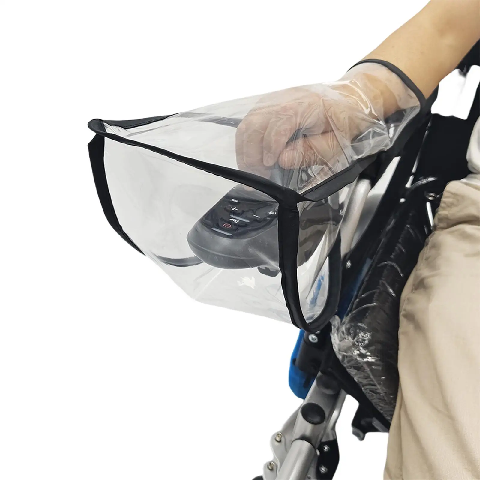 Universal Power Joystick Rain Cover Waterproof PVC Panel Protector for Electric Wheelchairs Outdoor Use