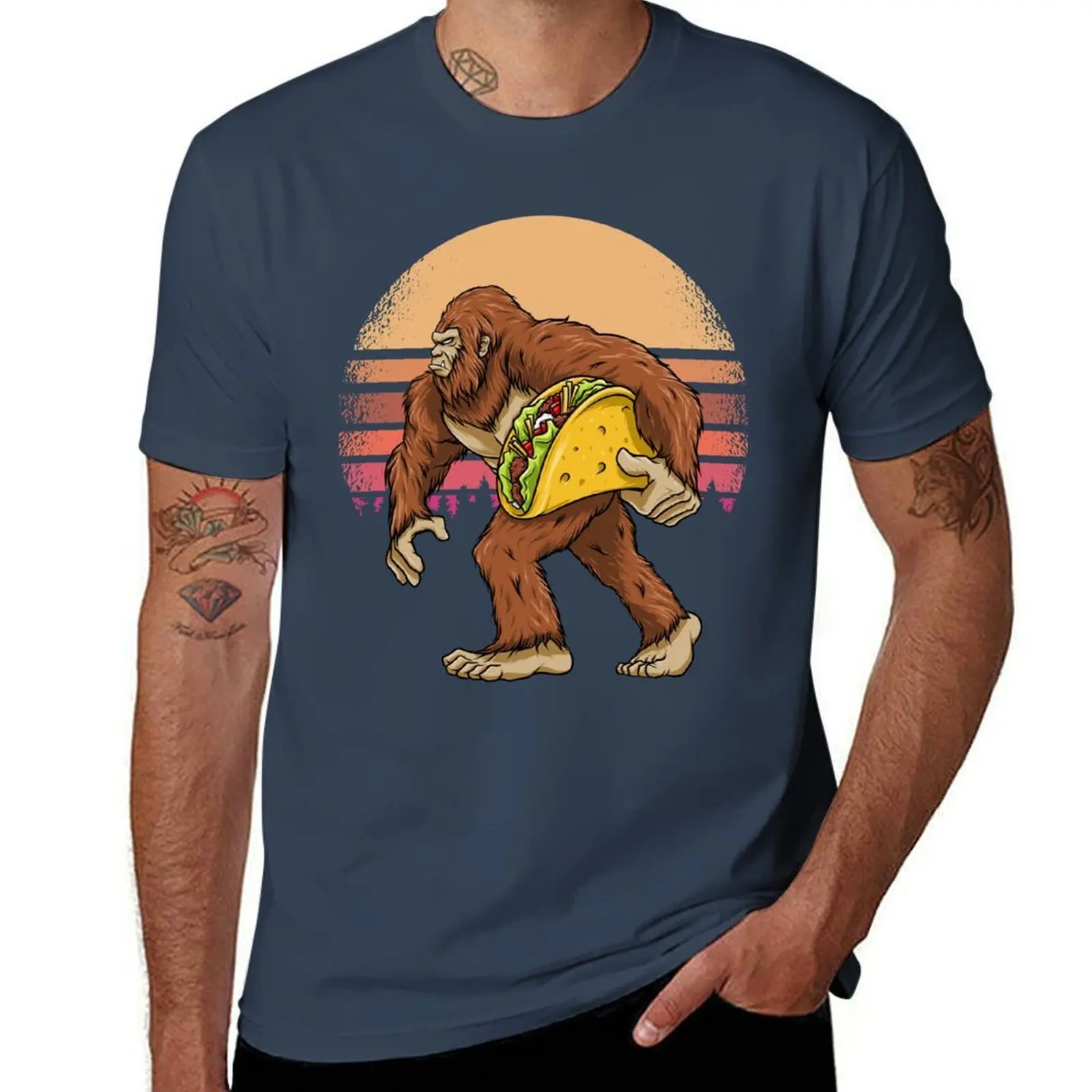 Bigfoot de Cinco Taco Sasquatch Mayo Boys Carrying T-Shirt Sweat Resistant Workout Tee Shirt