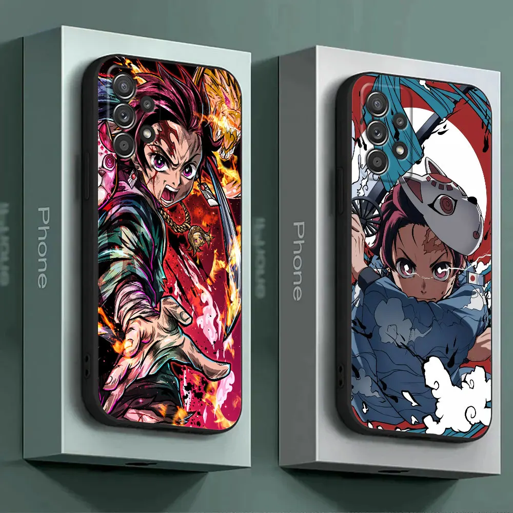 Demon Tanjiros Anime Slayers Case For Samsung Galaxy A15 A25 A24 A23 A22 A21S A20s A13 A05S A04 A03 A14 Cover Kimetsus-No-Yaibas