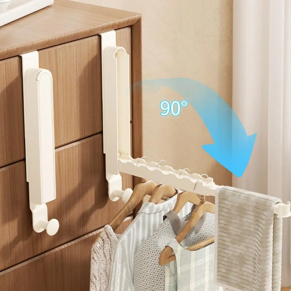 Door Back Hook Clothes Drying Rack Folding Clothes Drying Rack with Strong Load-bearing Capacity Corrosion Resistant for Easy