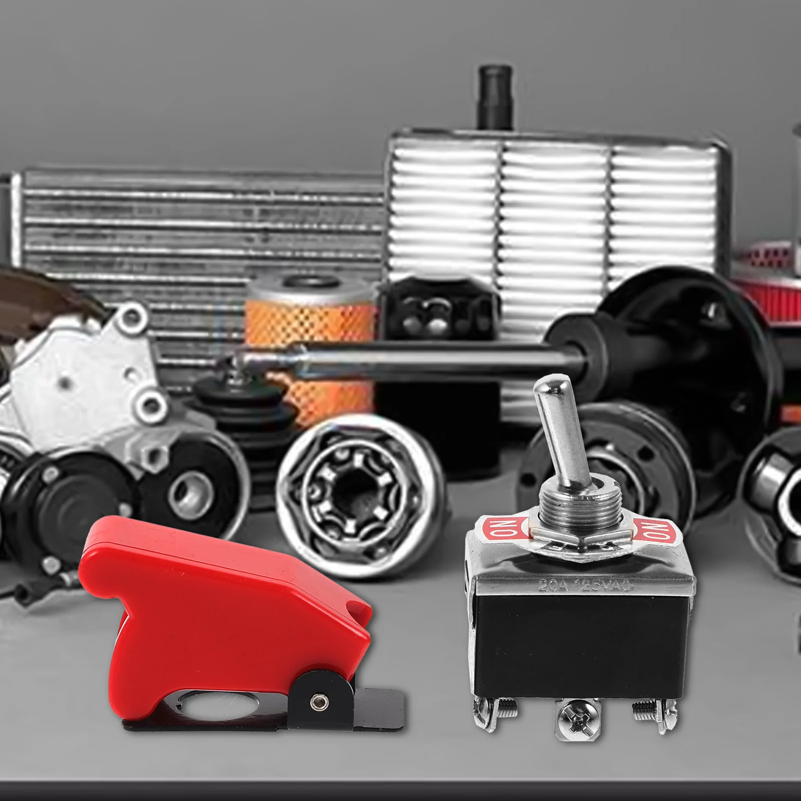 Red Protective Cover 3 Position Toggle Off on Waterproof Sturdy Design High Performance Easy Install