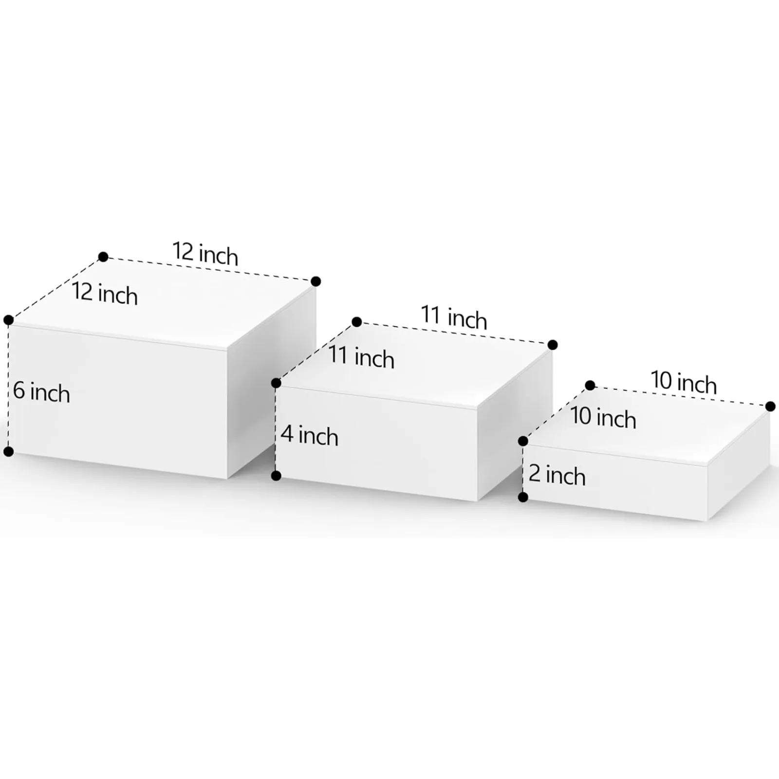 6 buah peninggi prasmanan, penyangga meja bersarang kubus akrilik, Set dudukan tampilan dengan Bawahan berongga, peninggi tampilan makanan 10 ''x 11'' x 12''