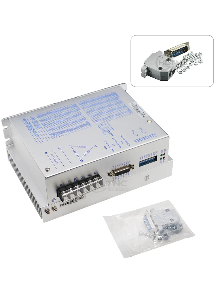 HLTNC DM3722 Three Phase Digital Driver Fit 110 130 Nema42 Nema52 110BYGH350D Stepper Motor 7A AC110-240V for CNC Milling Router