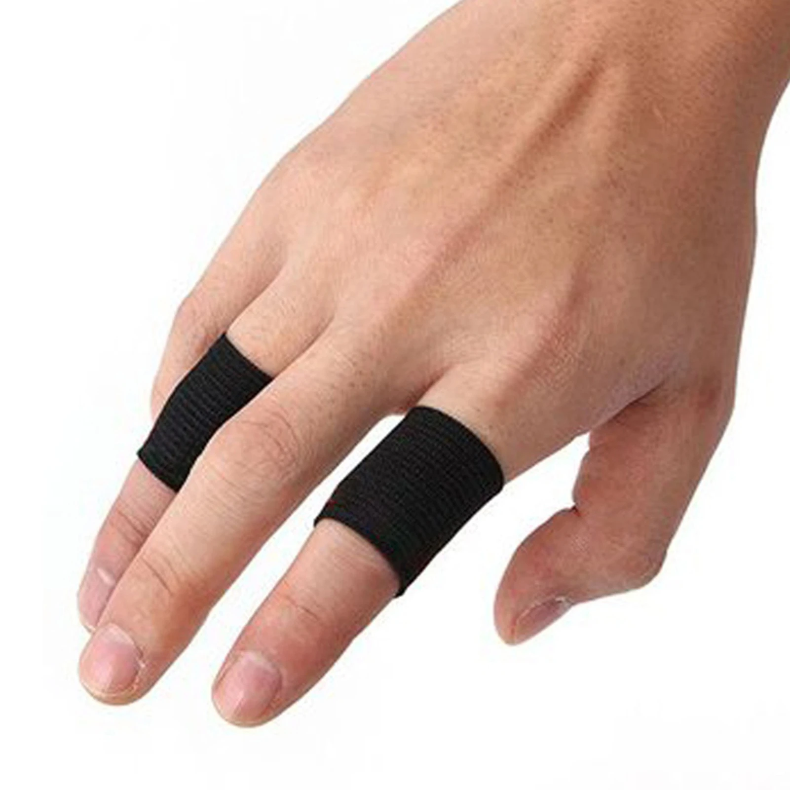 10Pcs Stretchy Finger Protector Sleeve Support Arthritis Sport Aid Guard Band Straight Wrap Basketball Stretchy Bands