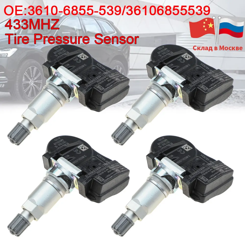 

4PCS TPMS Tire Pressure Monitor Sensor System For BMW 1 2 3 4 F22 F20 F21 F23 F87 F45 F46 F30 F31 36106855539 36106856209 433MHZ