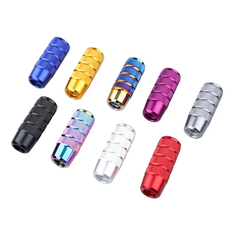 Iridescent Blue Gear Head Handle Universal 95MM Manual Transmission Anti Slip Aluminum Alloy Roller Flower Gear Head Shift Lever