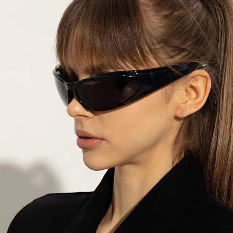 New Y2K Sports Punk Sunglasses Women Designer Square Goggle Men Luxury Brand Sun Glasses Colorful Mirror Fashion Eyewear image 3