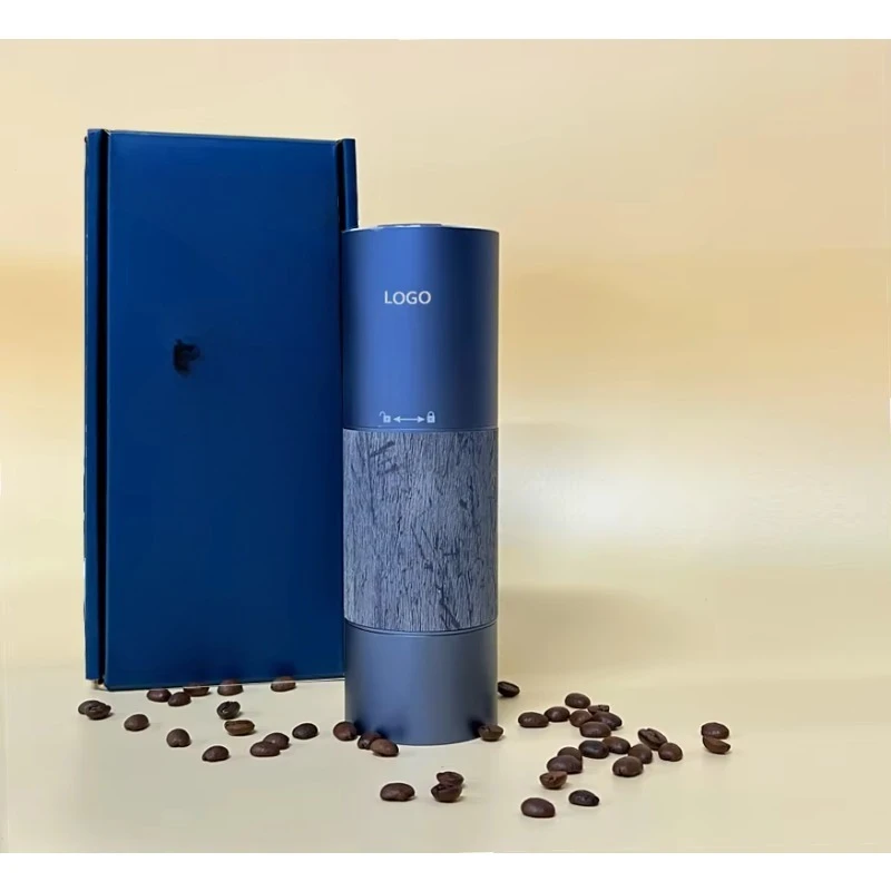 Outdoor and Automotive Custom Logo Stainless Steel USB Electric Coffee Grinder Portable Mini Cone Burr