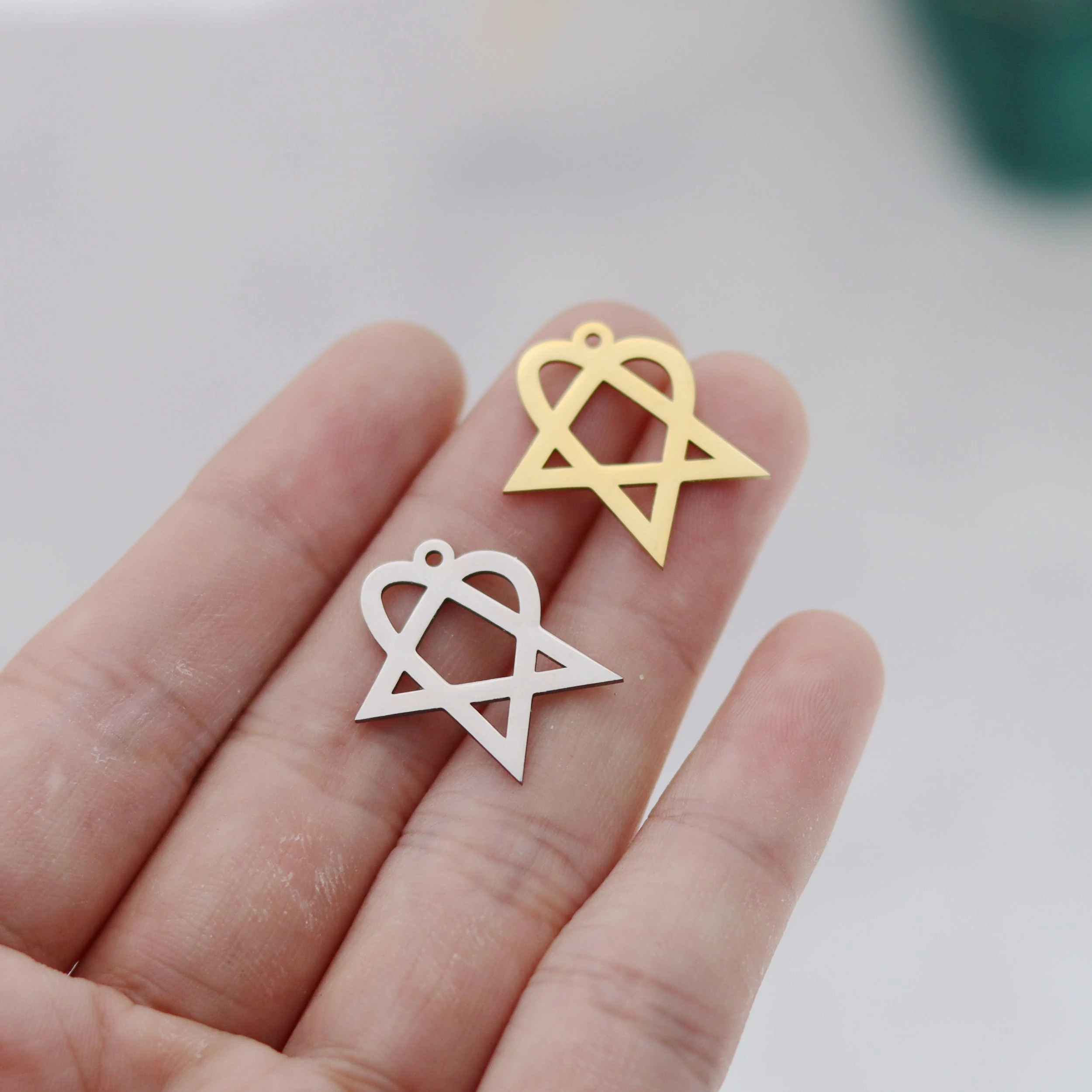 3Pcs Star Moon Charms Stainless Steel Pentagram/Astral/Cloud/Crescent Kitten/Sun Pendant DIY for Earring Bracelet Jewelry Making