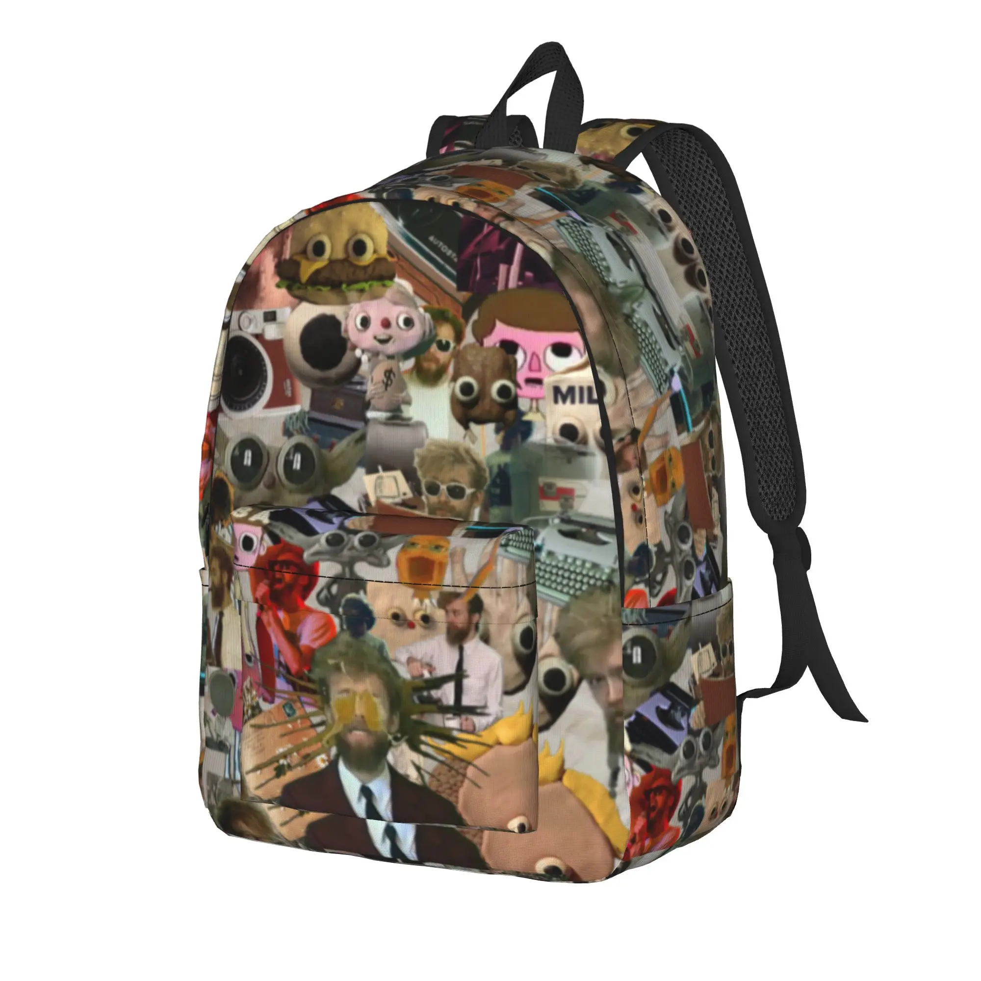 Jack Stauber Mix Backpack for Men Women Fashion High School Hiking Travel Daypack  College Shoulder Bag Sports