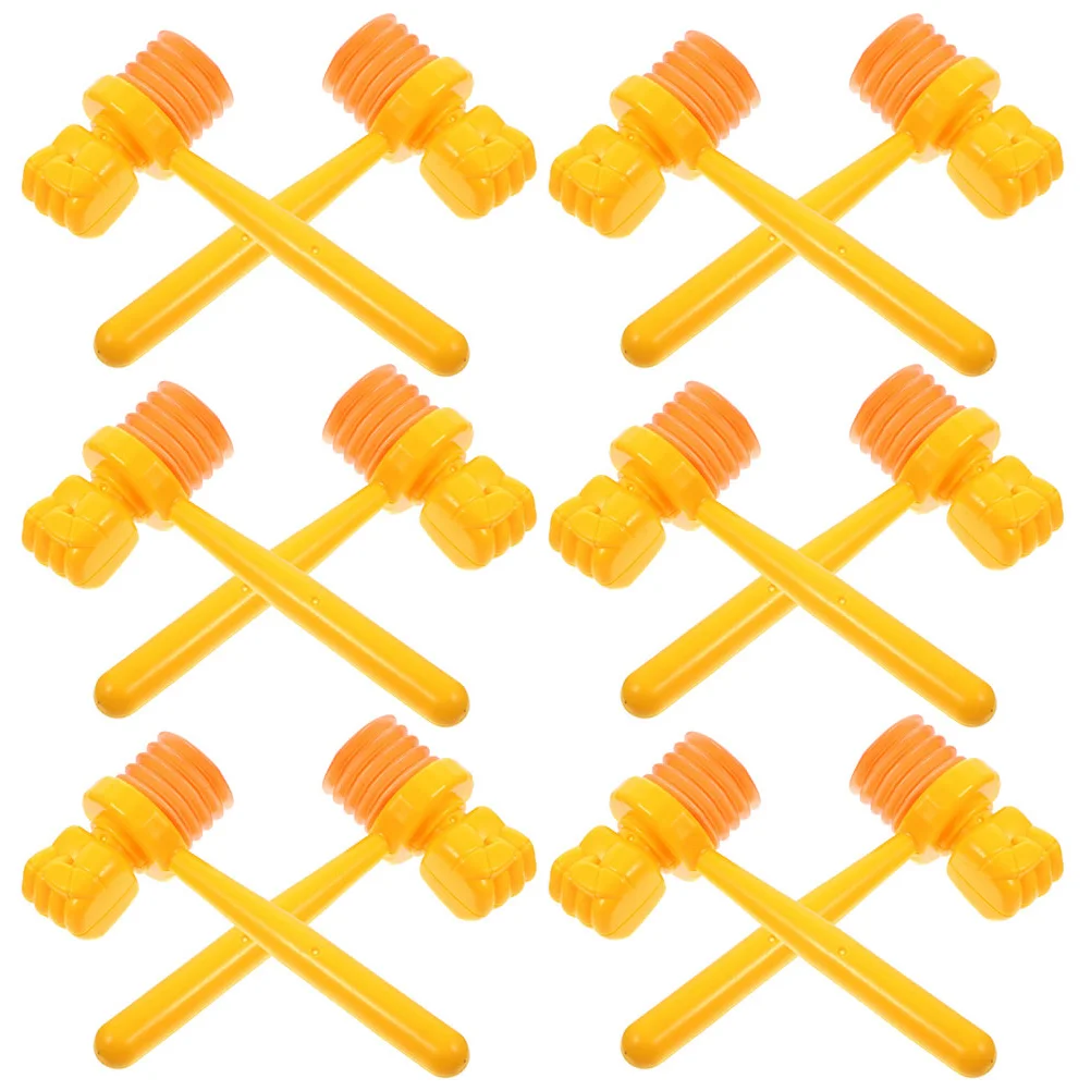 12 Pcs Mini Plastic Hammer Toys for Kids Lightweight Safe Toddler Toy Tools Hand Training Exercise Educational Mallet Set