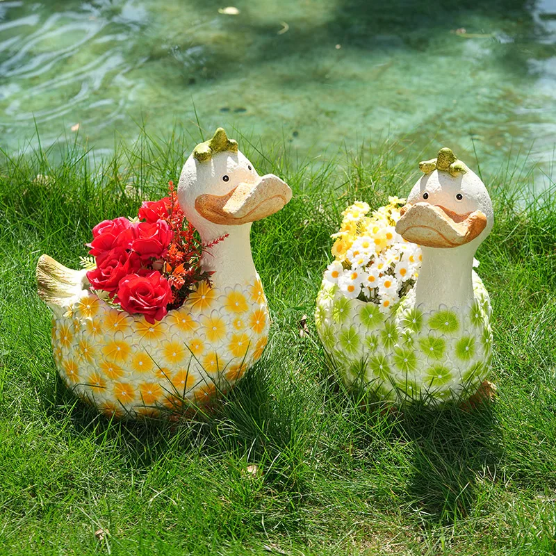 DSA Outdoor Garden Animal Flower Pot Garden Decoration Ornament Creative Planting Flower Vat Garden Landscape