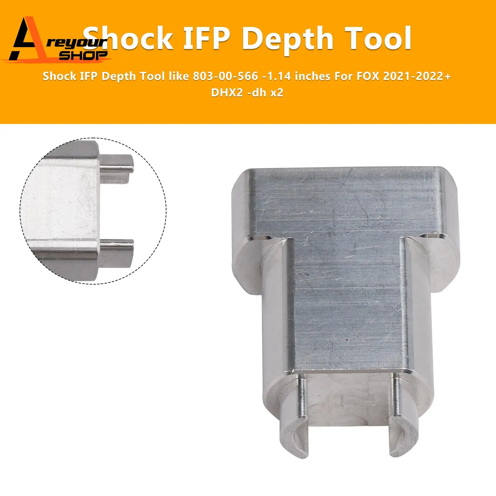 Areyourshop CNC Shock IFP Depth Setting Tool for FOX 2021-2025 DHX2 & Float X2, Replaces 803-00-566 (1.14