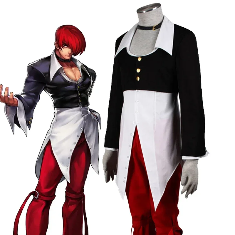 

Король бойцов Iori Yagami, карнавальный костюм KOF, игровая форма, мужской костюм THE KING OF FIGHTERS для Хэллоуина, карнавала, вечеринки