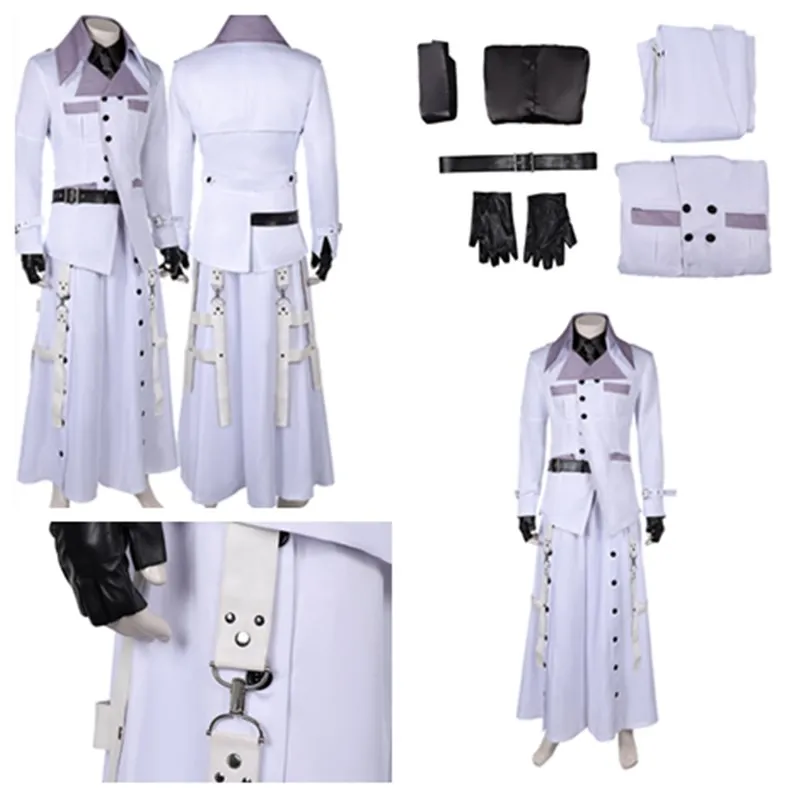 Rufus Shinra Cosplay Game Fantasy Costume Adult Men Fantasia Coat Belt Outfits Halloween Carnival Disguise Party Suit