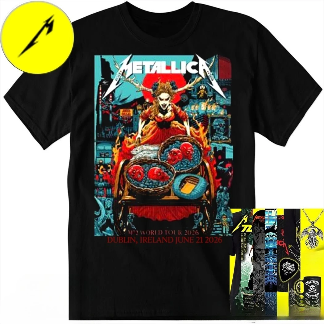 Metallica M72 Tour 2026 T-Shirt Metallica M72 Athens Greece Band T-Shirt Cotton Graphic Tee Men Women Summer Streetwear