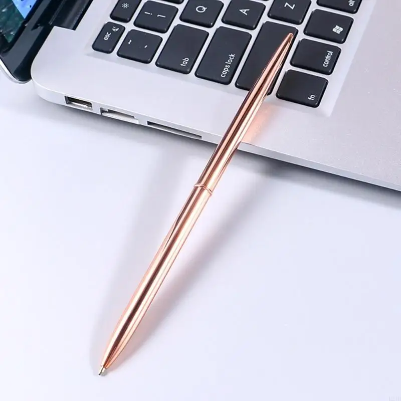 2025 ชุดปากกา Retro Ballpoint ใหม่ที่แนบมาฐานโต๊ะทำงานสำนักงานโลหะลายเซ็นลายเซ็นต์การเขียนของโรงเรียน