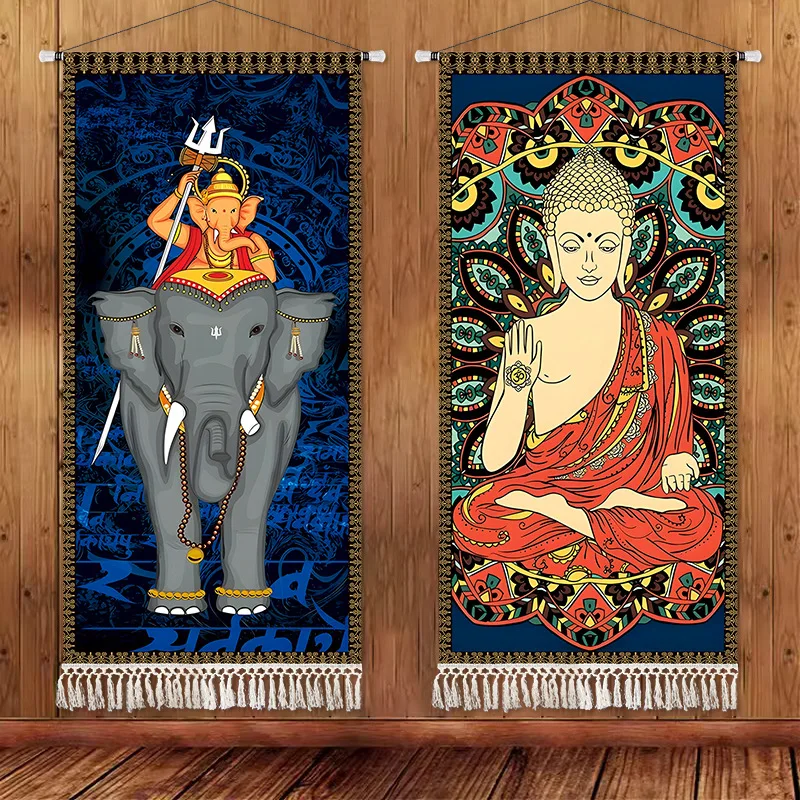 

Украшение стены в тайском стиле, массажная декоративная живопись, домашний фон, настенная роспись, гостиная, крыльцо, проход, подвесная ткань