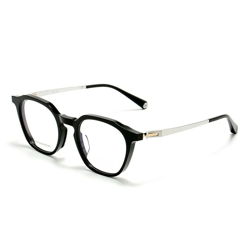 Belight Optische Italië Acetaat Met Titanium Handgemaakte Dikke Acetaat Vintage Retro Brillen Recept Lens sk1061