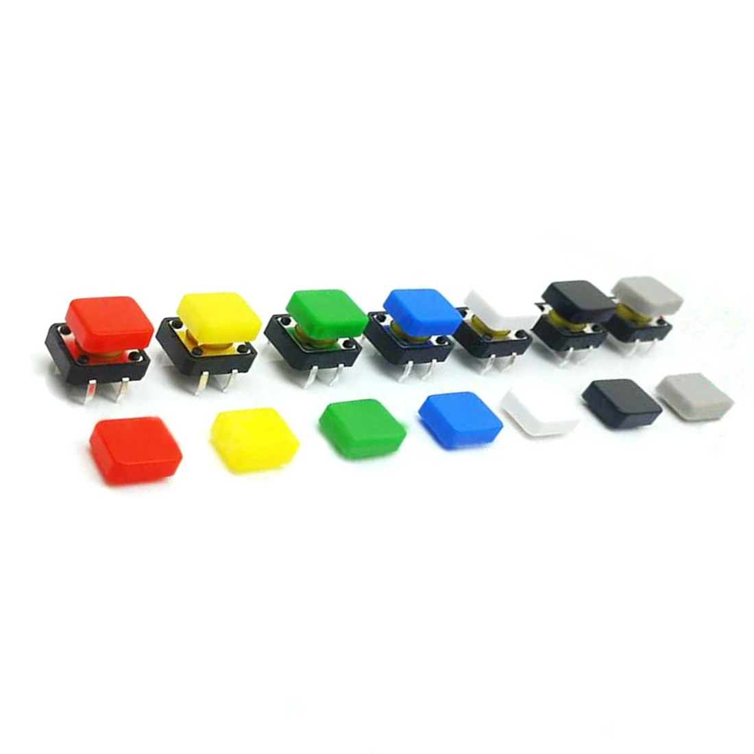 100pcs 9.2*9.2mm Push Button Cap Multi Color Cover For 12*12mm Square Switches Wholesale Price