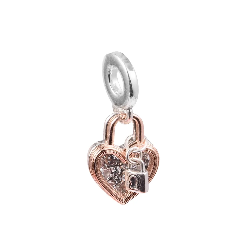 

Valentine's Day Jewelry Charm Logo S925 Sterling Dangle Chain Bracelets 2022 Trend Girl Friends 100% Real Silver Pendant Beads