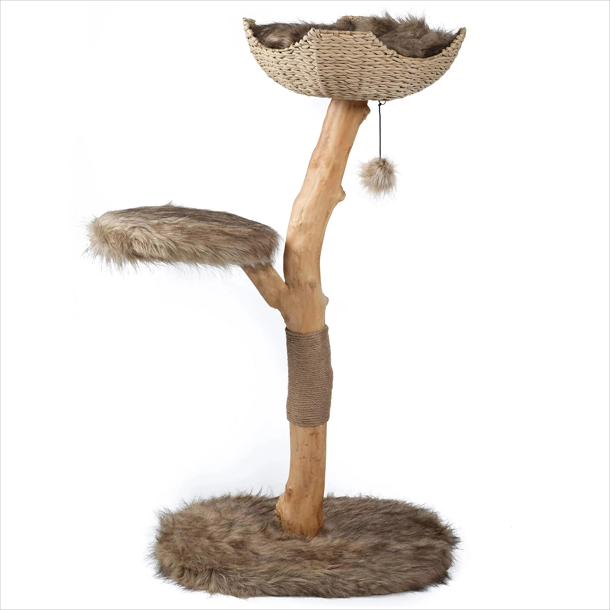 

Wholesale Sisal Pet Supplies Cat Tree Sisal Climbing Frame Wooden Cat Climbing Tree Tower Wooden Floral Cat Tree