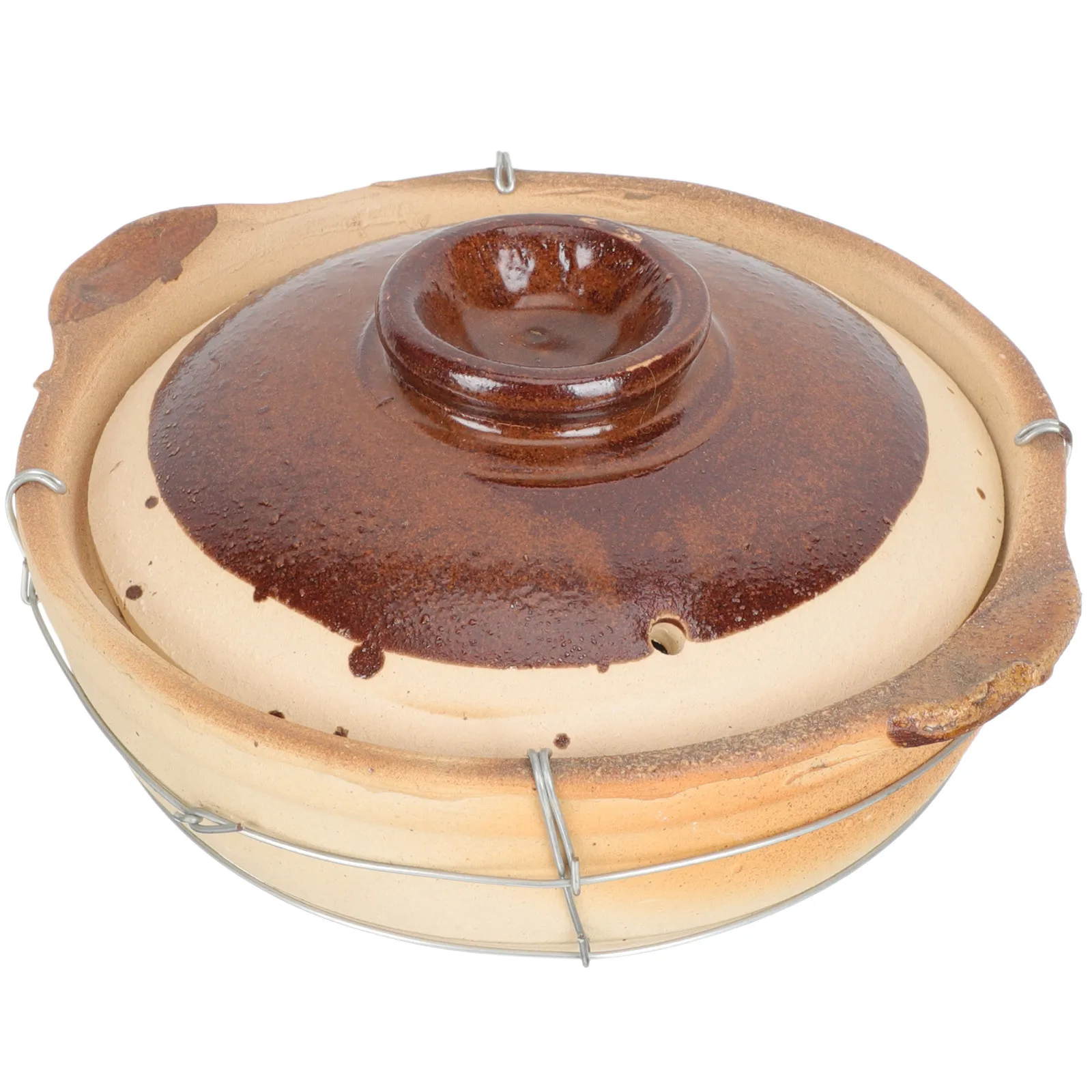 

Single Handle Heat Resistant Clay Pot Casserole Cooking Pot for Home Stew Soup Noodles Casserole Stove Top Griddle