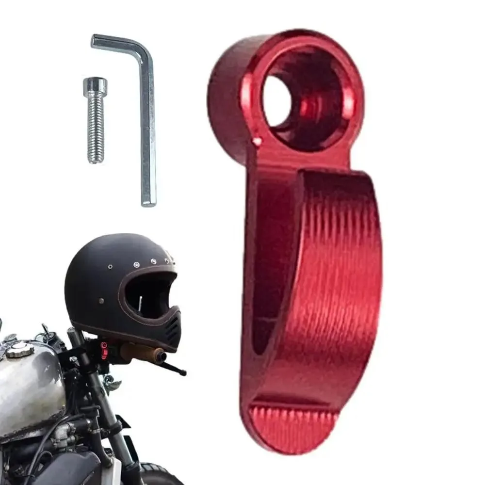 Aluminium Alloy Motorcycle Helmet Hook with Mounting Screws Helmet Holder Single Hole Helmet Straps Motorcycle Accessories