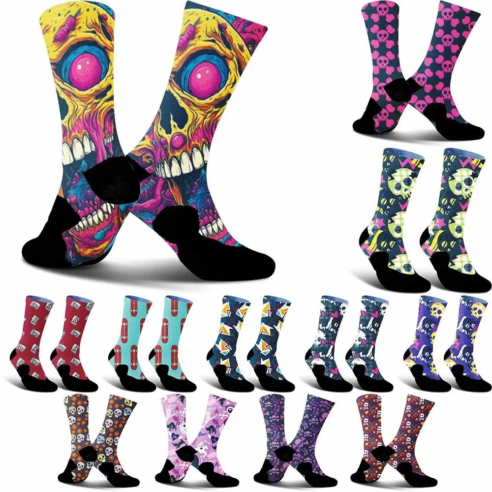 

Creative red background camera pattern sports cycling socks, unisex, lightweight, breathable,moisture wicking,fashionable,trendy