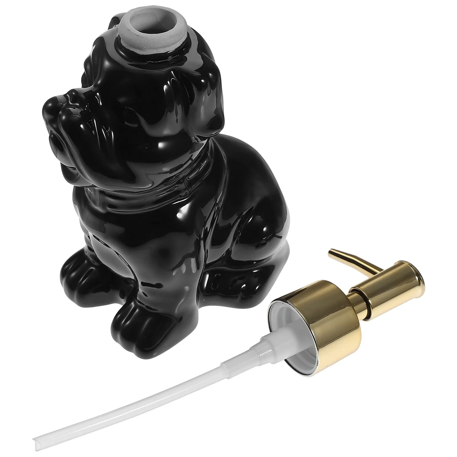 

Керамический дозатор для мыла в форме собаки с помпой, многоразовый, для ванной, кухни, путешествий, для жидкого мыла, шампуня, лосьона, геля для душа, средства для умывания