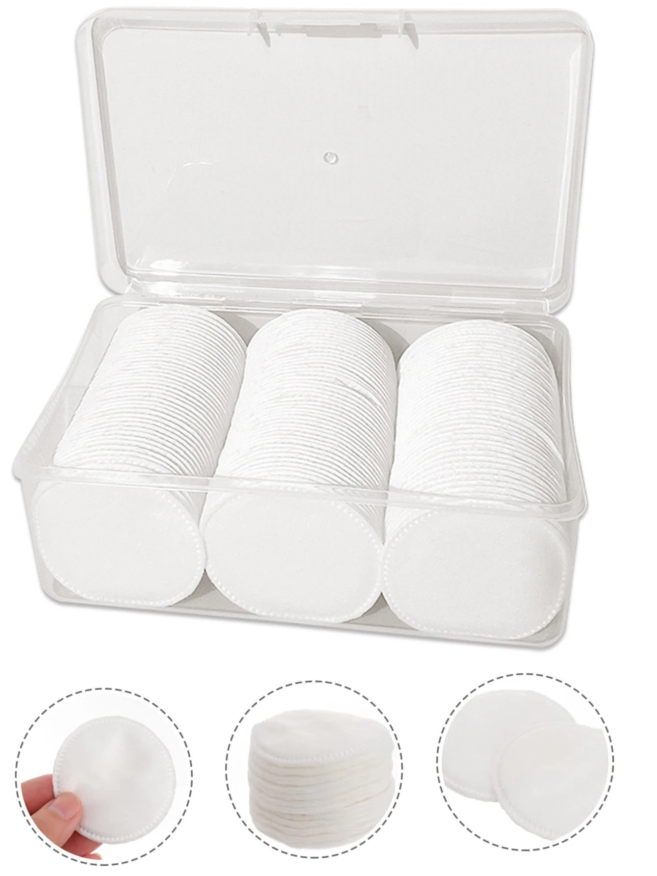 使い捨て円形化粧パッド,フェイシャルクレンザー,トラベルポータブルキット,10個