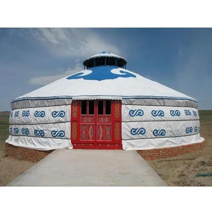 

Brand High Quality Mongolian Yurt Camping Tent Happy Farmhouse Outdoor Scenic Spot Hotel Minsu Resort