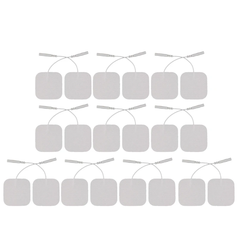 20 Pcs TENS cuscinetti per elettrodi di ricambio 2 2 elettrodi riutilizzabili spina da 2mm per massaggiatore per macchine per terapia digitale TENS