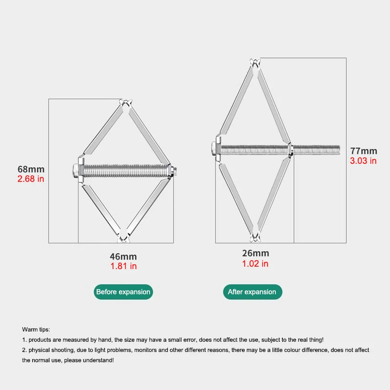  4er-Set 86mm Kassetten-Reparatur-Set: Dunkle Boxen-Reparatur-Schraubstopfen für alte, beschädigte Schalter- und Steckdosenboxen – Ersatz-Wandhalterungsstangen – Detail 9