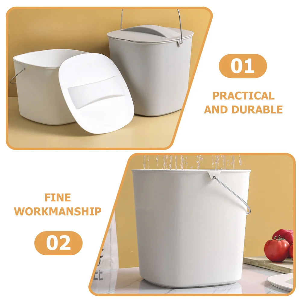 

Kitchen Trash Bin Large Capacity Cartoon Style Dry Wet Classification Household Garbage Bin Convenient Clean Rubbish Container