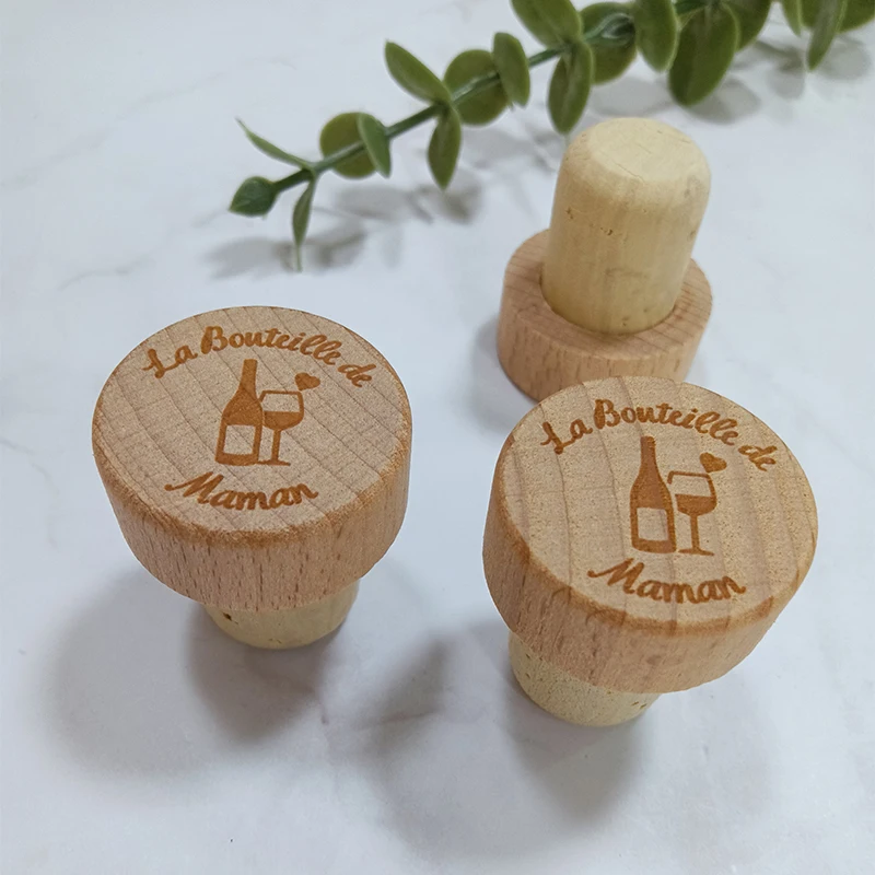 Personalized Wine Cork Stopper Laser Engraved Wooden Cork Thank You Gift Wedding Favors Baby Shower Party Gifts for guests