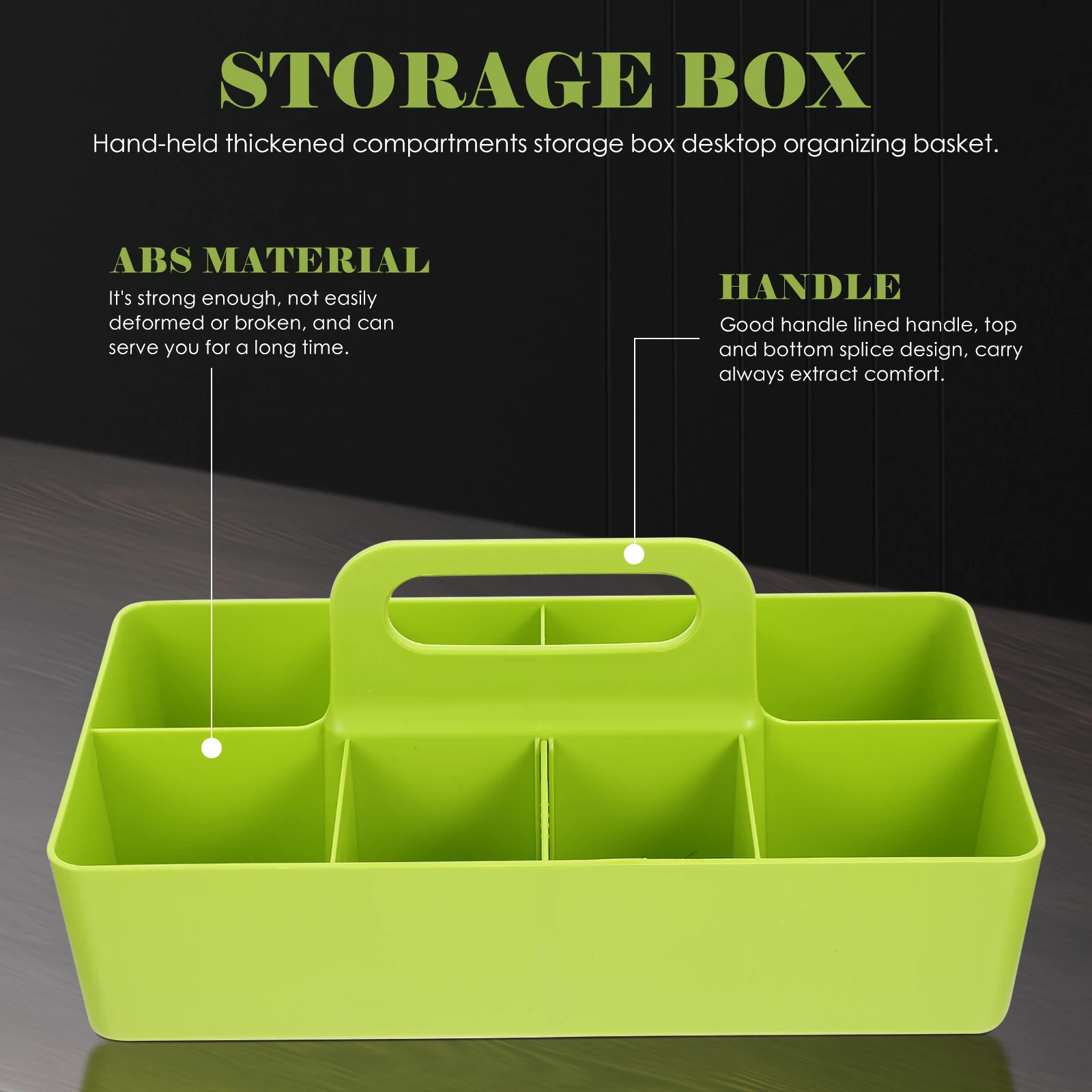 

Thickened ABS Storage Box ganizer for Kitchen Bathroom Office Desktop Compartments Makeup Tools Medicine Bottle Sundry