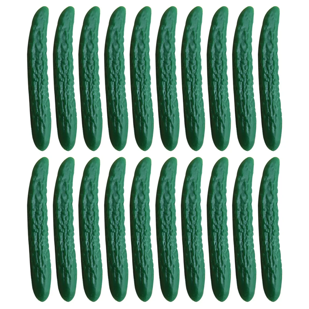 

20 Pcs 36cm Simulated Cucumber House Decor Mini Kitchen Props Kids Toy Models Pvc Miniature Food Decorations