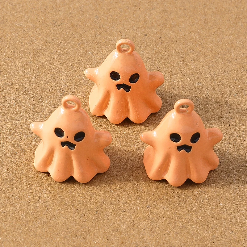 10 pcs 20*17mm niedlichen Emaille Halloween Ghost Charm Anhänger für DIY Halskette Ohrringe Armband Schmuck Zubehör Lieferungen – Detail 3
