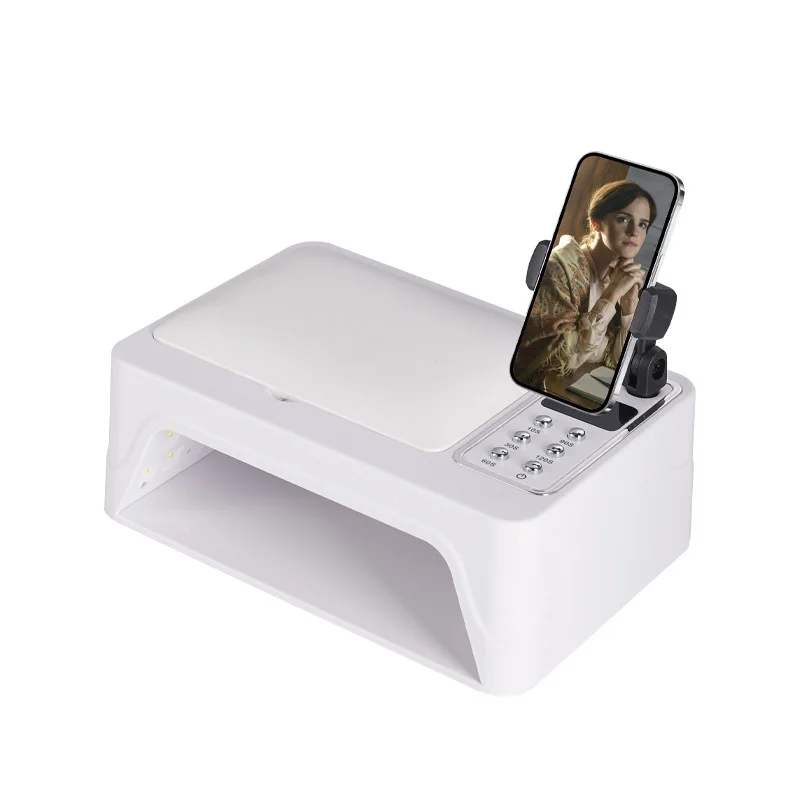 مصباح أظافر T9 96W مع حامل هاتف ومسند لليد، 78 خرزة LED، مصدر ضوء مزدوج، 5 أوضاع مؤقت، علاج سريع #6