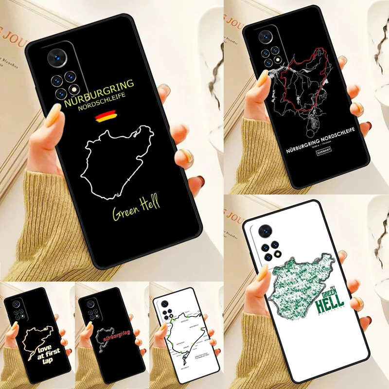 Yarış Motor spor Nurburgring kılıf Samsung Galaxy S24 artı S23 S20 S21FE Lite S22 Ultra not 20 S8 S9 S10 telefon Coque