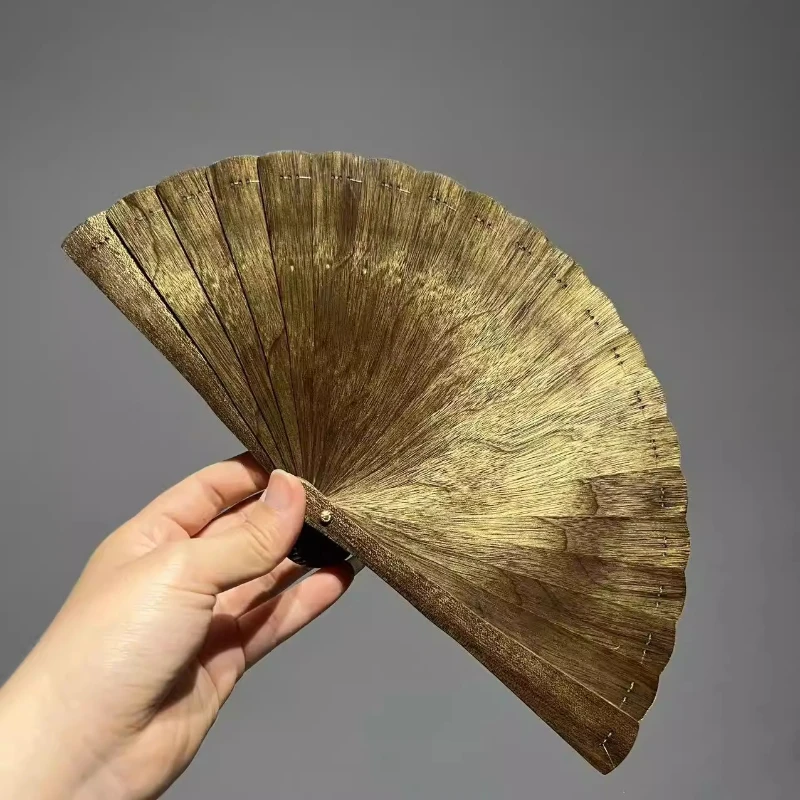 Abanico de Madera, Abanico Plegable Antiguo, Abanico Su, Portátil, 15 cm, Tamaño Pequeño, 16, Verano, Uso Diario, Negro, Material Antiguo
