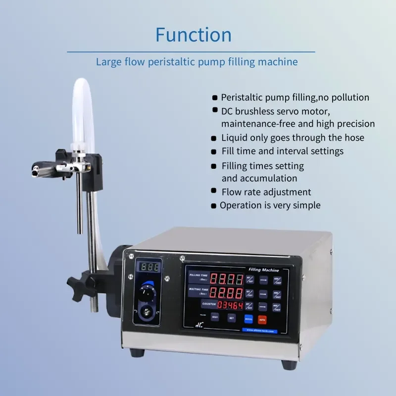 Ditron Peristaltic Pump Liquid Filling Machines 2 Head Filling Machine Liquid 5000 ml