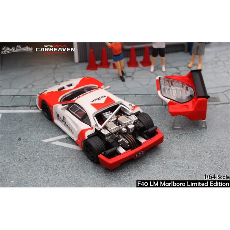 SH 1/64 Ferrari F40 LM Marlboro Exquisite Version Alloy Toy Motor Vehicle Diecast Metal Model Gifts