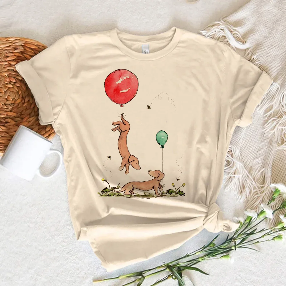 

Dachshund Tee women comic top girl designer clothing