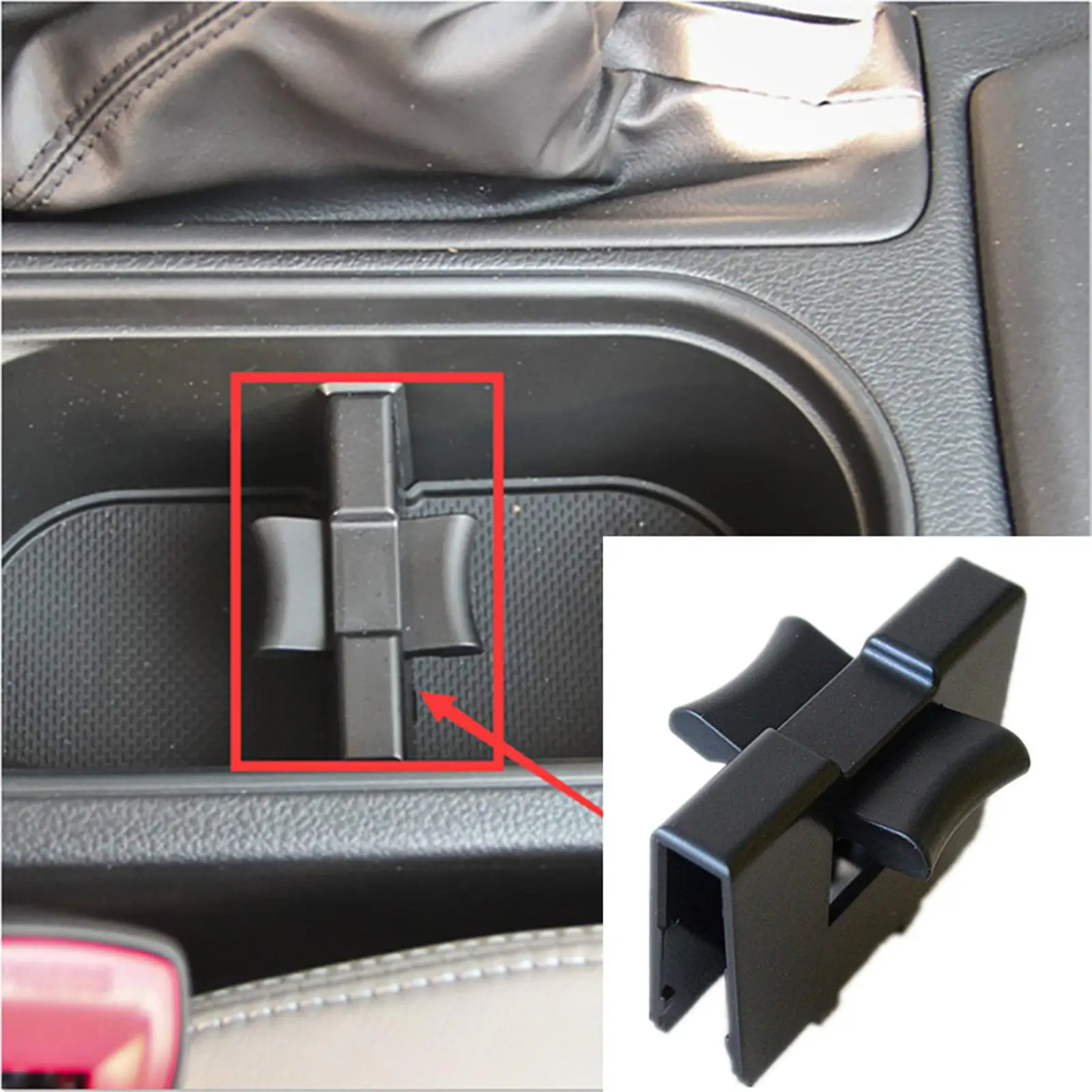 

92118Aj000 Spare Parts Replacement Black Car Interior Accessories Foldable Cup Holder Divider for Subaru Outback 2014-2020.